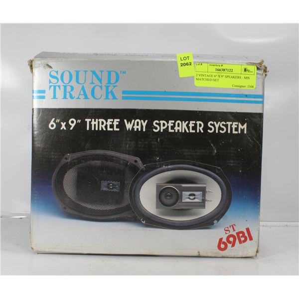 2 VINTAGE 6" X 9" SPEAKERS - MIS MATCHED SET