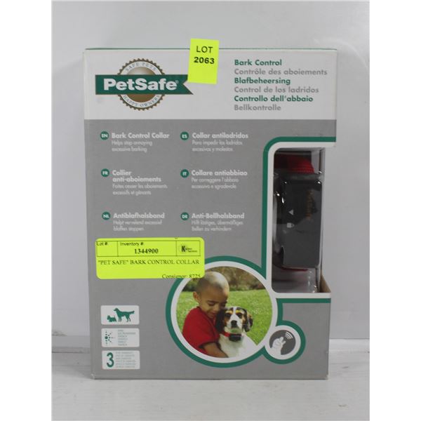 "PET SAFE" BARK CONTROL COLLAR
