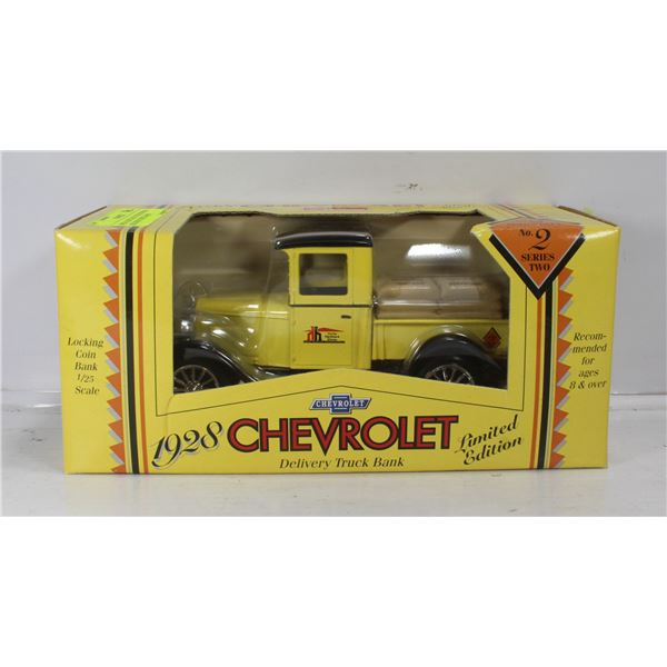 METAL DIE CAST 1928 CHEVROLET DELIVERY TRUCK BANK