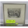 Image 1 : ANTIQUE ETCHING NUMBERED 4/25 SIGNED BY ARTIST.