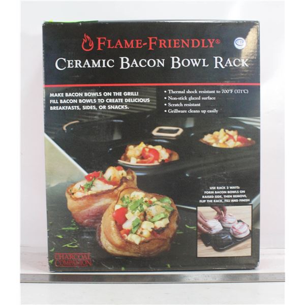 FLAME FRIENDLY CERAMIC BACON RACK