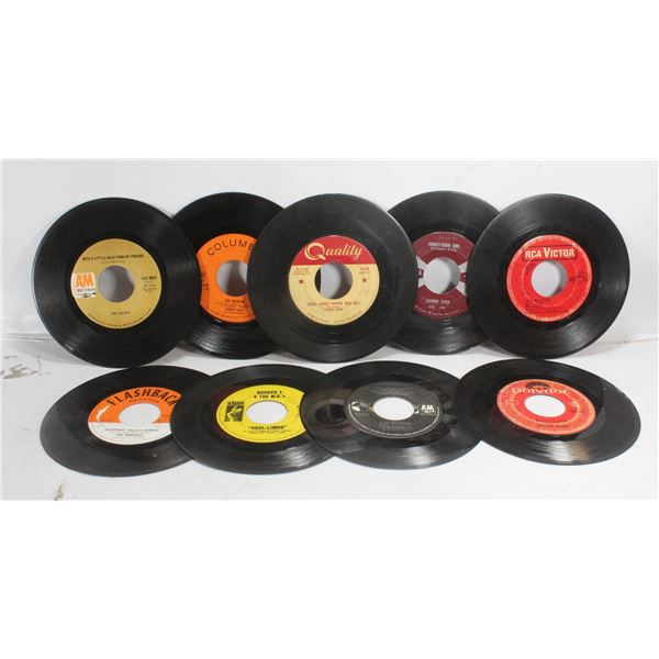 45 RPM JUKE BOX RECORDS. JOHNNY CASH, MONKEES,