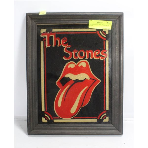 THE STONES FRAMED MIRRORED GLASS