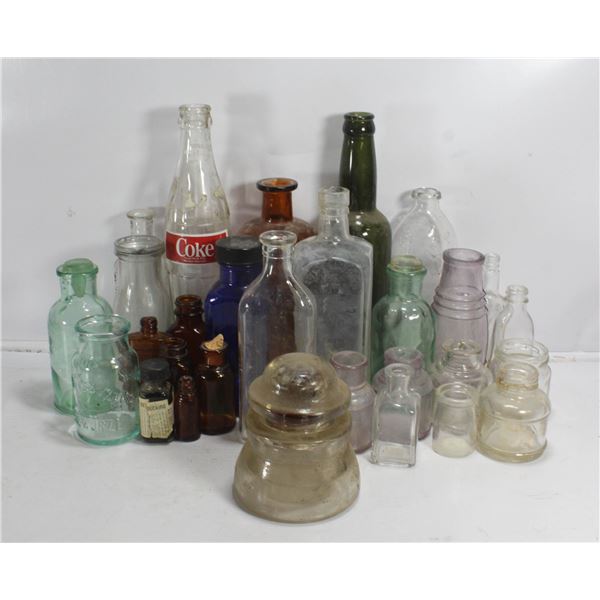ANTIQUE JARS, BOTTLES & ELECTRICAL INSULATORS-