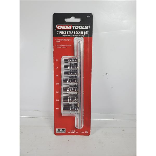 NEW OEM TOOLS 7 PC STAR SOCKET SET