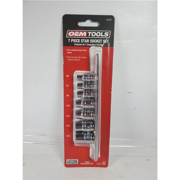 NEW OEM TOOLS 7 PC STAR SOCKET SET