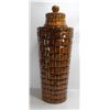 Image 1 : LARGE LIDDED BROWN VASE