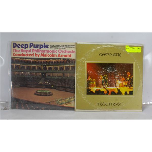 2 ESTATE RECORD COLLECTION VINYL LPS. DEEP PURPLE