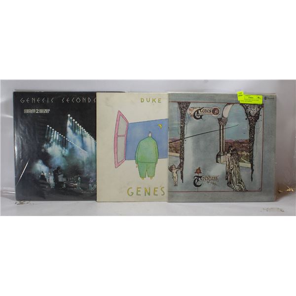 3 ESTATE RECORD COLLECTION VINYL LPS. GENESIS