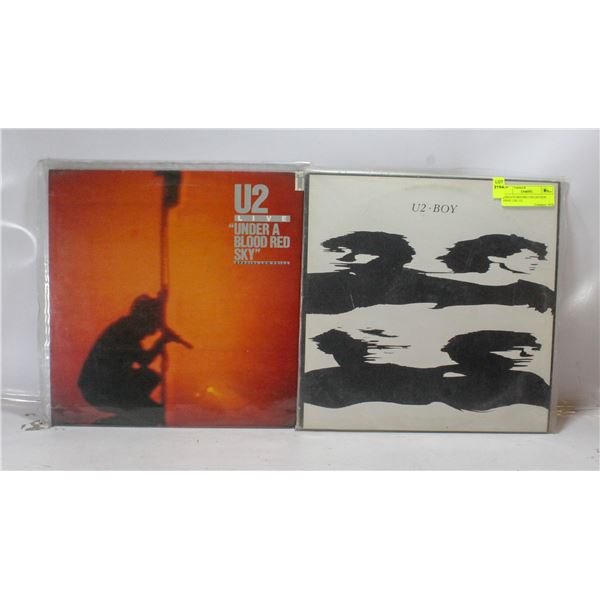 2 ESTATE RECORD COLLECTION VINYL LPS. U2