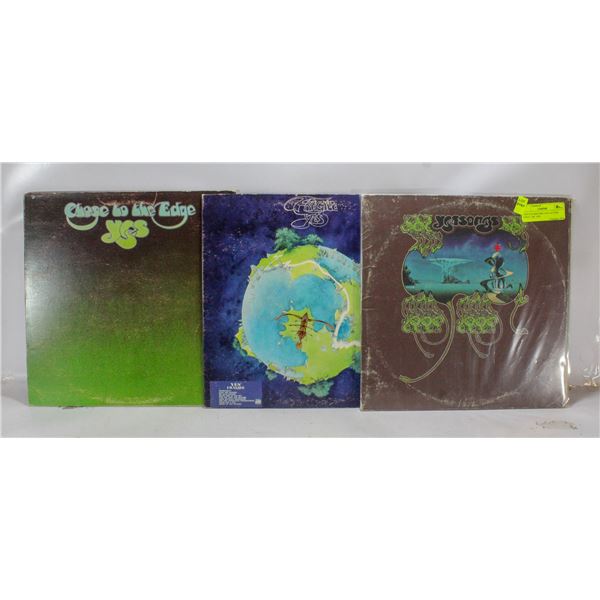 3 ESTATE RECORD COLLECTION VINYL LPS. YES