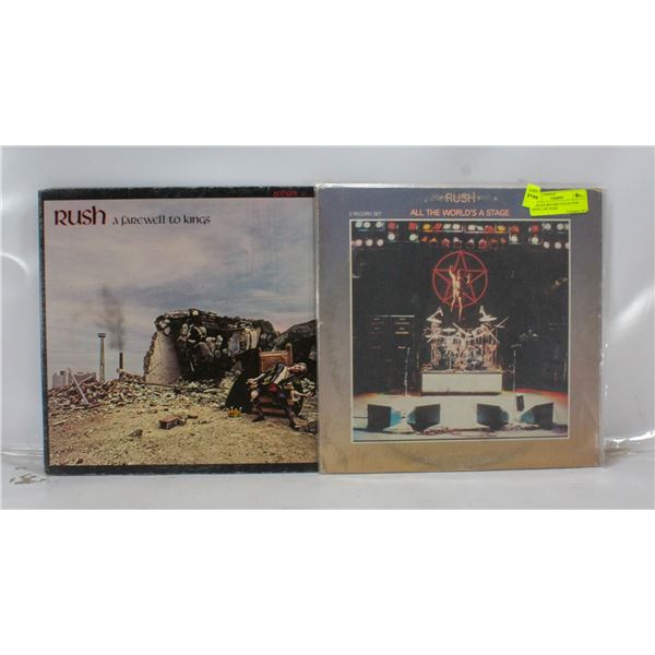 2 ESTATE RECORD COLLECTION VINYL LPS. RUSH