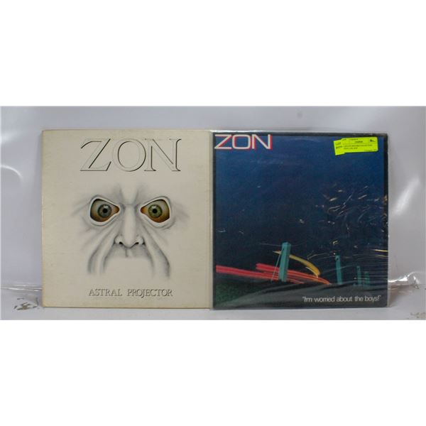 2 ESTATE RECORD COLLECTION VINYL LPS. ZON
