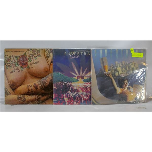 3 ESTATE RECORD COLLECTION VINYL LPS. SUPERTRAMP