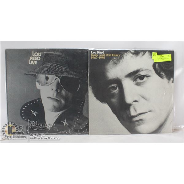 2 ESTATE RECORD COLLECTION VINYL LPS. LOU REED