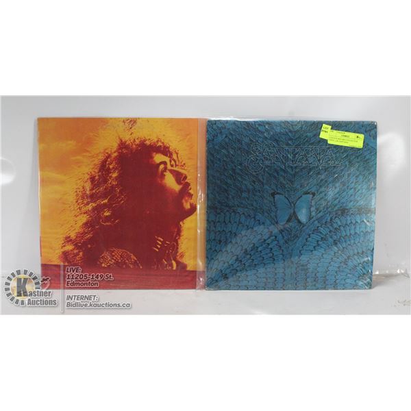 2 ESTATE RECORD COLLECTION VINYL LPS. SANTANA
