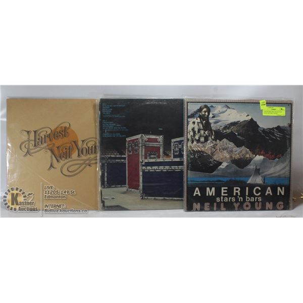 3 ESTATE RECORD COLLECTION VINYL LPS. NEIL YOUNG