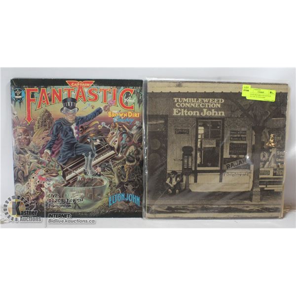 2 ESTATE RECORD COLLECTION VINYL LPS. ELTON JOHN