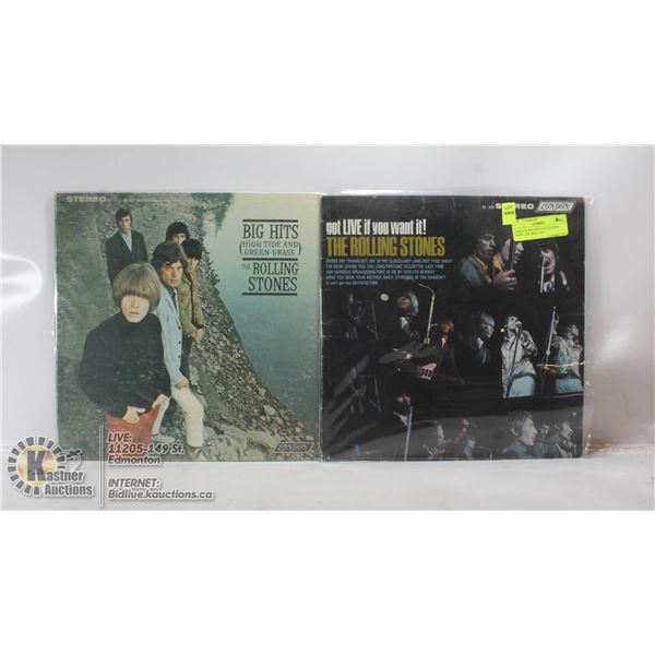 2 ESTATE RECORD COLLECTION VINYL LPS. ROLLING