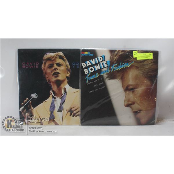 2 ESTATE RECORD COLLECTION VINYL LPS. DAVID BOWIE
