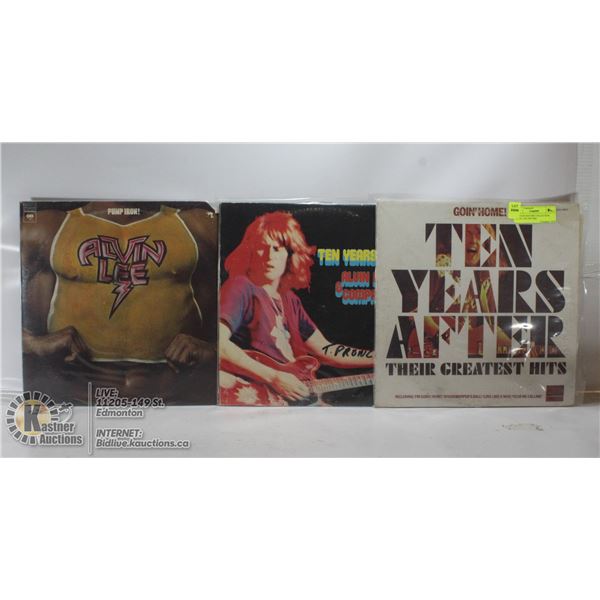 3 ESTATE RECORD COLLECTION VINYL LPS.TEN YRS