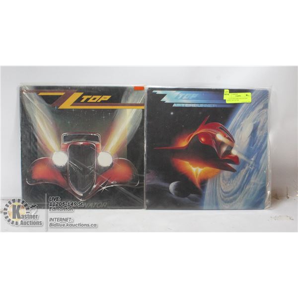 2 ESTATE RECORD COLLECTION VINYL LPS. ZZ TOP