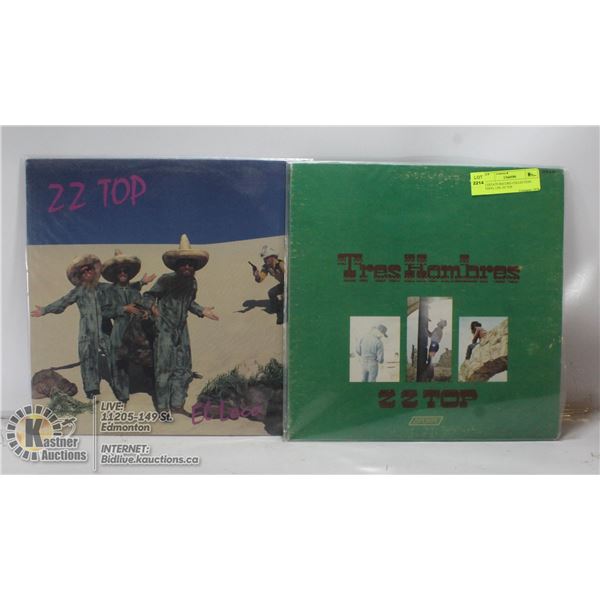 2 ESTATE RECORD COLLECTION VINYL LPS. ZZ TOP