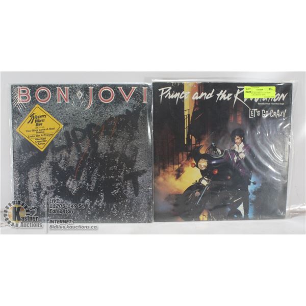 2 ESTATE RECORD COLLECTION VINYL LPS. PRINCE / BON