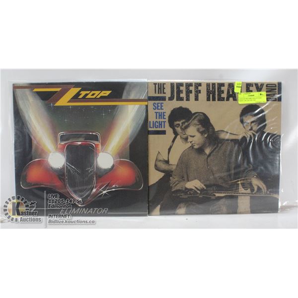 2 ESTATE RECORD COLLECTION VINYL LPS. ZZ TOP / JEF