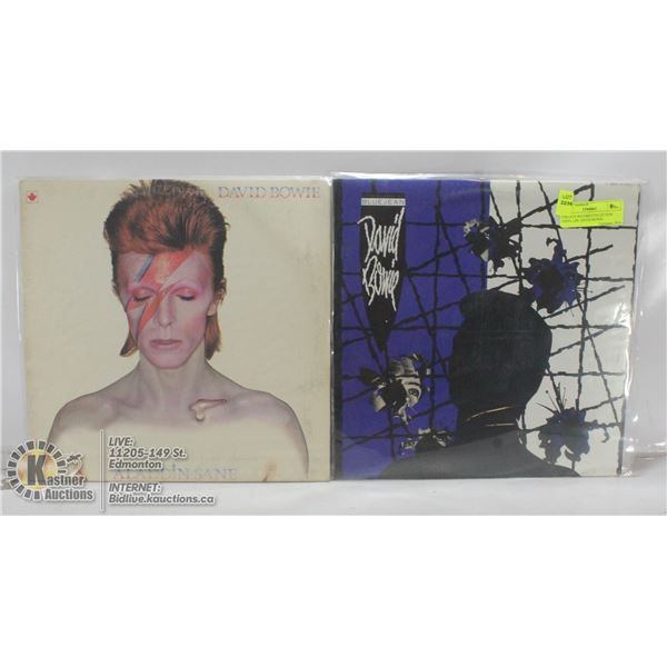 2 ESTATE RECORD COLLECTION VINYL LPS. DAVID BOWIE