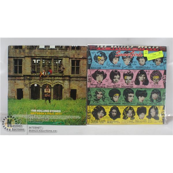 2 ESTATE RECORD COLLECTION VINYL LPS. ROLLING