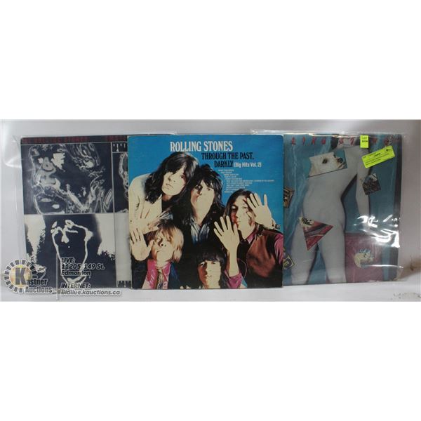 3 ESTATE RECORD COLLECTION VINYL LPS ROLLING