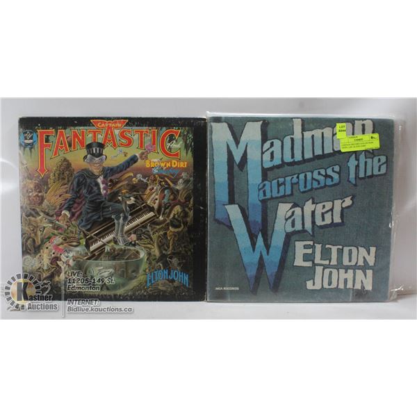 2 ESTATE RECORD COLLECTION VINYL LPS. ELTON JOHN