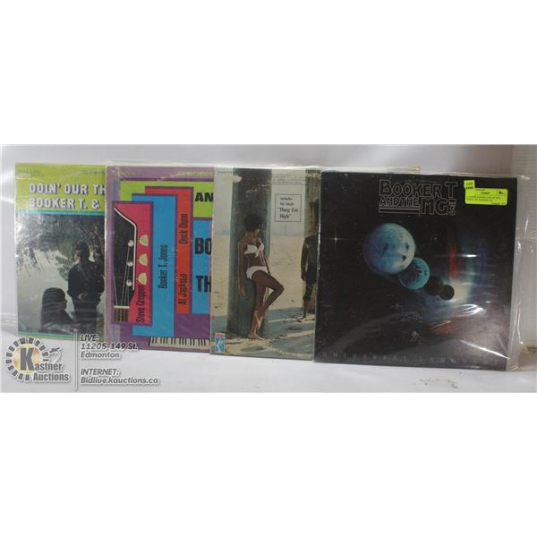 4 ESTATE RECORD COLLECTION VINYL LPS. BOOKER T &