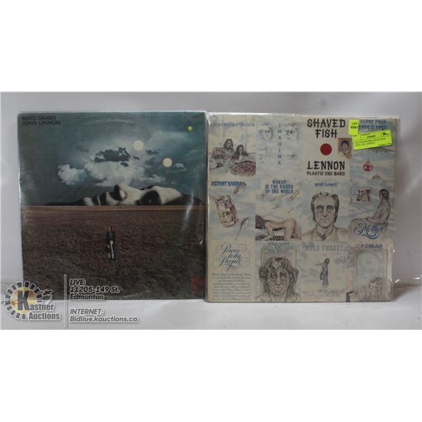 2 ESTATE RECORD COLLECTION VINYL LPS. LENNON /