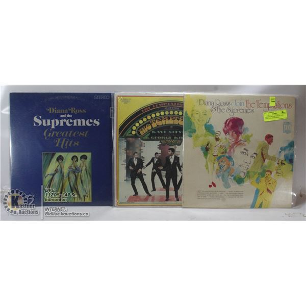 3 ESTATE RECORD COLLECTION VINYL LPS. DIANA ROSS /