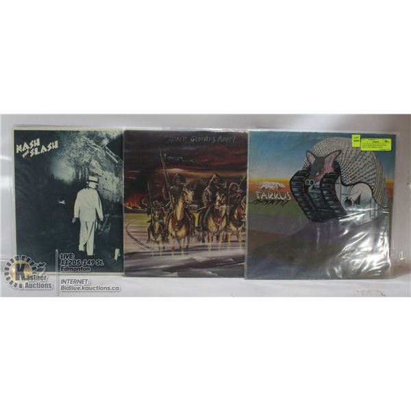 3 ESTATE RECORD COLLECTION VINYL LPS.TARKUS / NASH