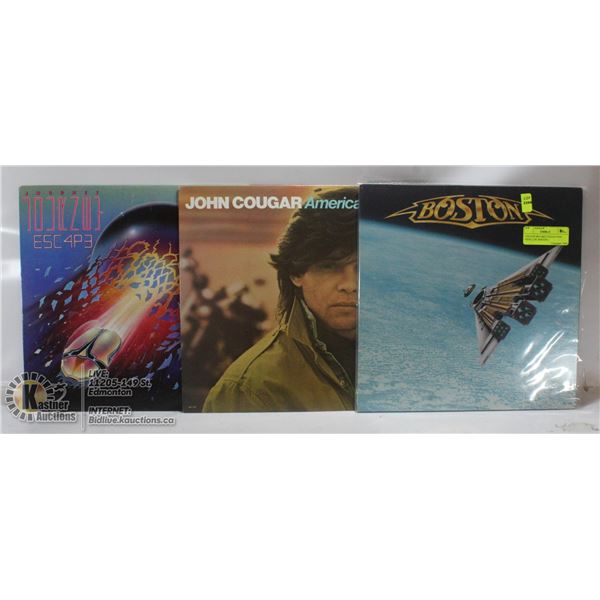 3 ESTATE RECORD COLLECTION VINYL LPS. BOSTON /