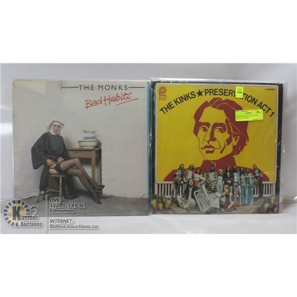 2 ESTATE RECORD COLLECTION VINYL LPS. KINKS /