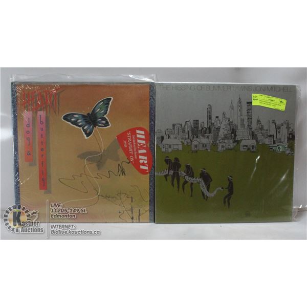 2 ESTATE RECORD COLLECTION VINYL LPS. HEART / JONI