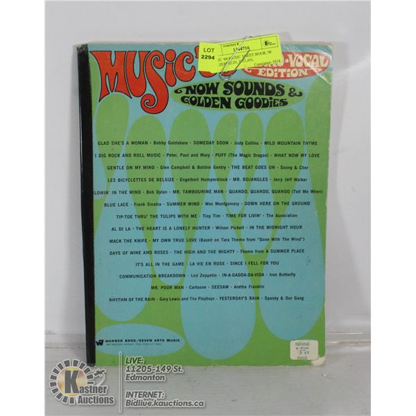 MUSIC '69 MUSIC SHEET BOOK /W LED ZEPPELIN, DYLAN,