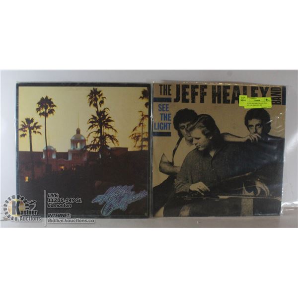 2 ESTATE RECORD COLLECTION VINYL LPS. EAGLES / JEF