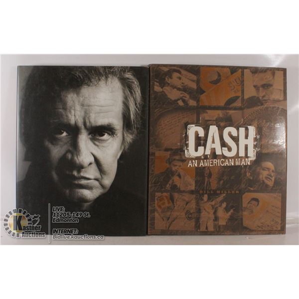 2 JOHNNY CASH HARDCOVER W DUST JACKET BY EDITORS