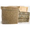 Image 1 : UNCLAIMED LOT OF 3 WICKER STORAGE BASKET