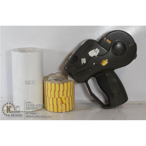PRICING GUN WITH TWO ROLLS.