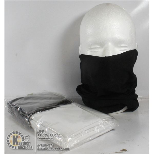 SUPER SOFT BANDANNA FACE MASKS 5 BLACK AND 5 WHITE
