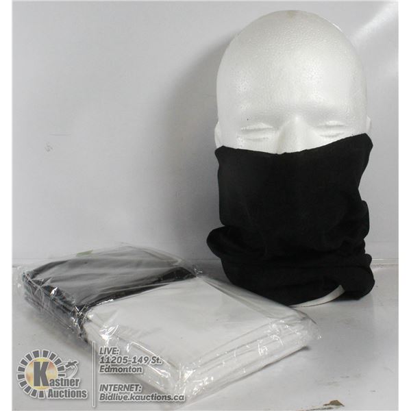 SUPER SOFT BANDANNA FACE MASKS 5 BLACK AND 5 WHITE