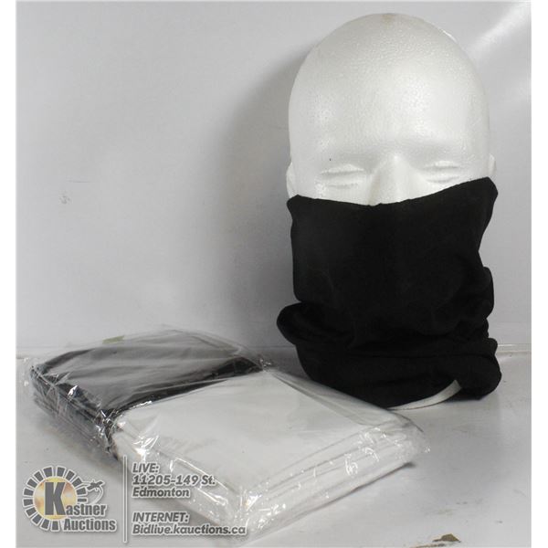 SUPER SOFT BANDANNA FACE MASKS 5 BLACK AND 5 WHITE