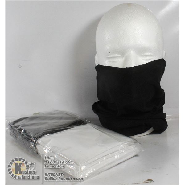 SUPER SOFT BANDANNA FACE MASKS 5 BLACK AND 5 WHITE