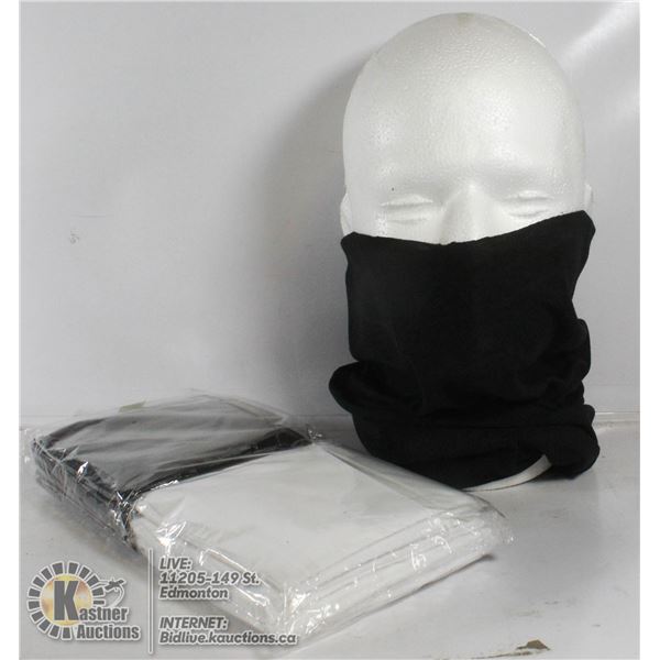 SUPER SOFT BANDANNA FACE MASKS 5 BLACK AND 5 WHITE